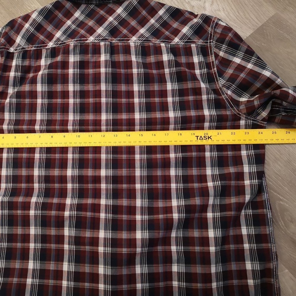 American Rag Men's Size XL Multi Colored Plaid Double Stitch Casual Shirt - Picture 5 of 5